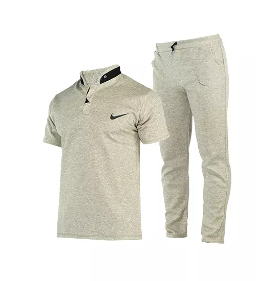 ست تیشرت و شلوار مردانه آستین کوتاه Nike ساده یقه 43187