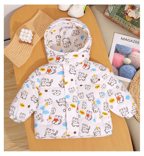 کاپشن سفید نقلی دخترانه و پسرانه طرح کیتی کد ۱۶۱