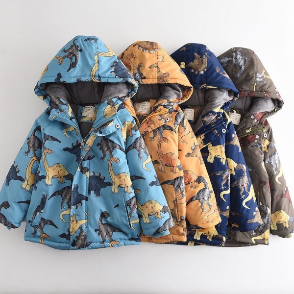 کاپشن پسرانه روسی برند ZCLA-RU طرح دایناسوری کد ۲۱۵