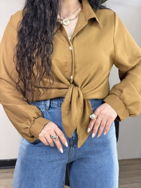 شومیز زنانه گره ای بنیتا پارمیس کد: 2416