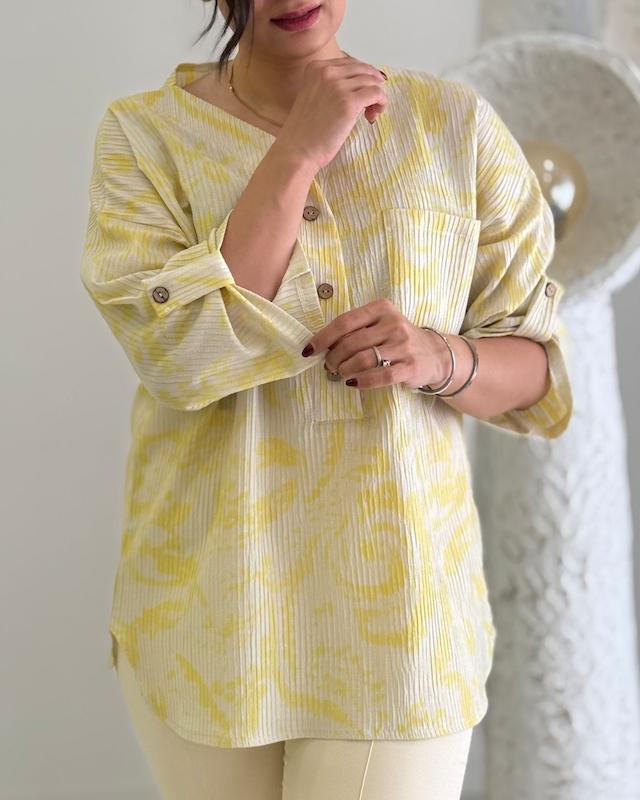 مانتو شومیزی ۳ دکمه مدل ترنم POOS