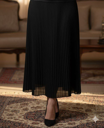 دامن مجلسی پلیسه مشکی وارداتی darg