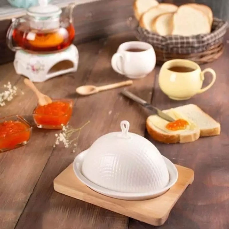 کره خوری سرامیک چوبی ریور طرح گرد کد 9569 K.H.A.L