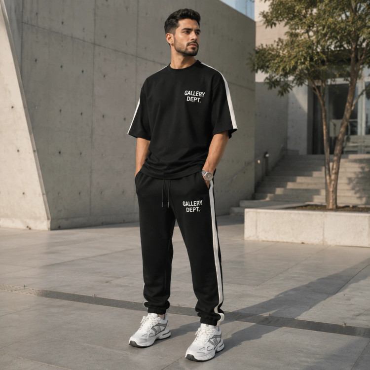 ست تیشرت و شلوار مردانه بنگال کش مدل ME-Gallery Dept