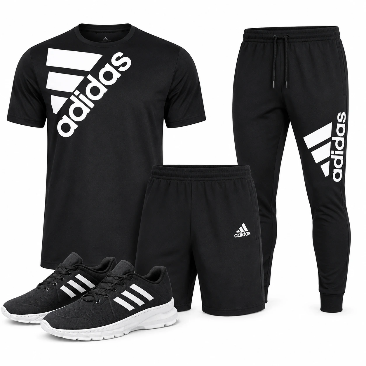 پکیج ست سه تیکه Adidas مردانه مدل Tenesi کفش ورزشی مردانه مدل Alshen