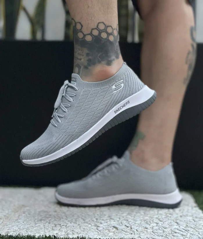 کفش کتونی جورابی مردانه مدل HIVA-Skechers