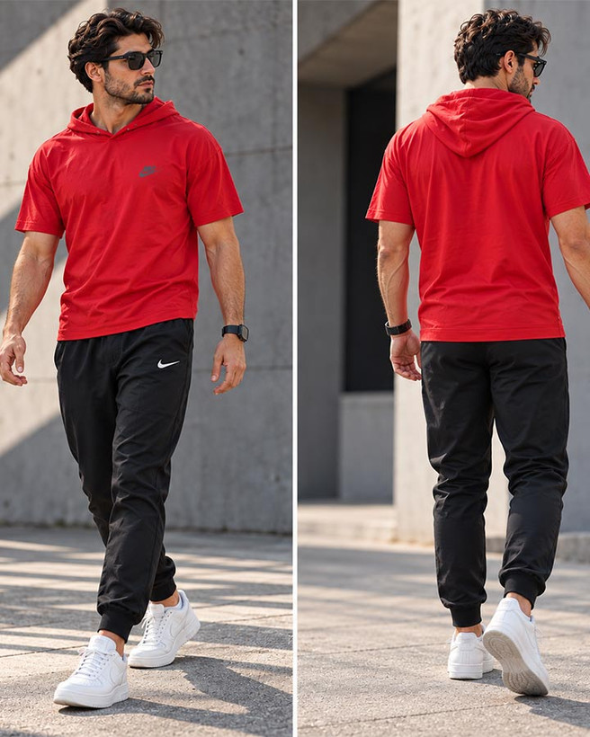 ست تیشرت شلوار Nike مدل OLES (قرمز) کد SAB-6586