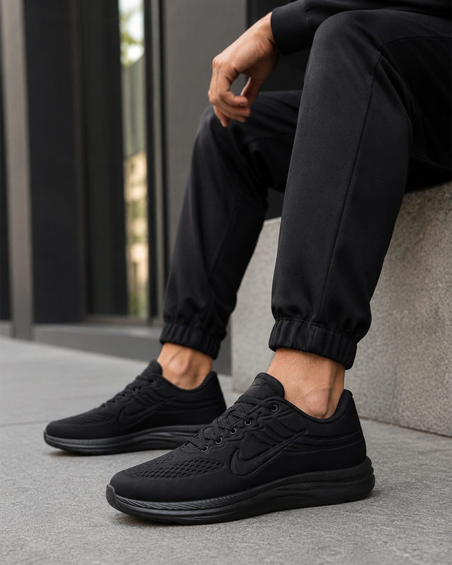 کفش مردانه مدل nike (تمام مشکی) کد SAB-6596